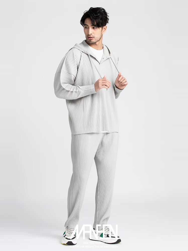 Frostline Pleated Straight-Leg Trousers