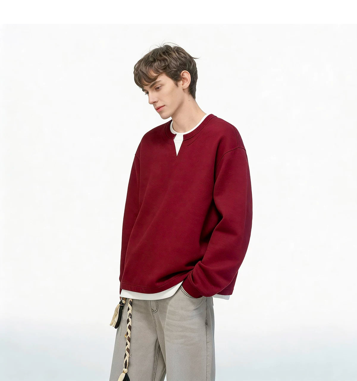 Softlane Layered Crew Sweatshirt