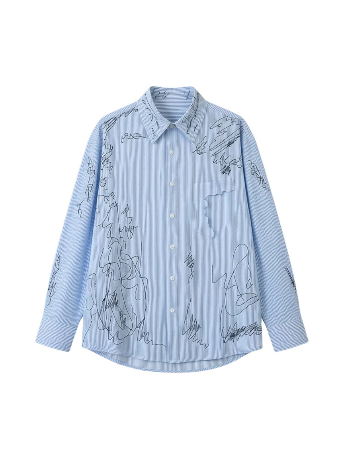 Skyline Scribble Stripe Shirt