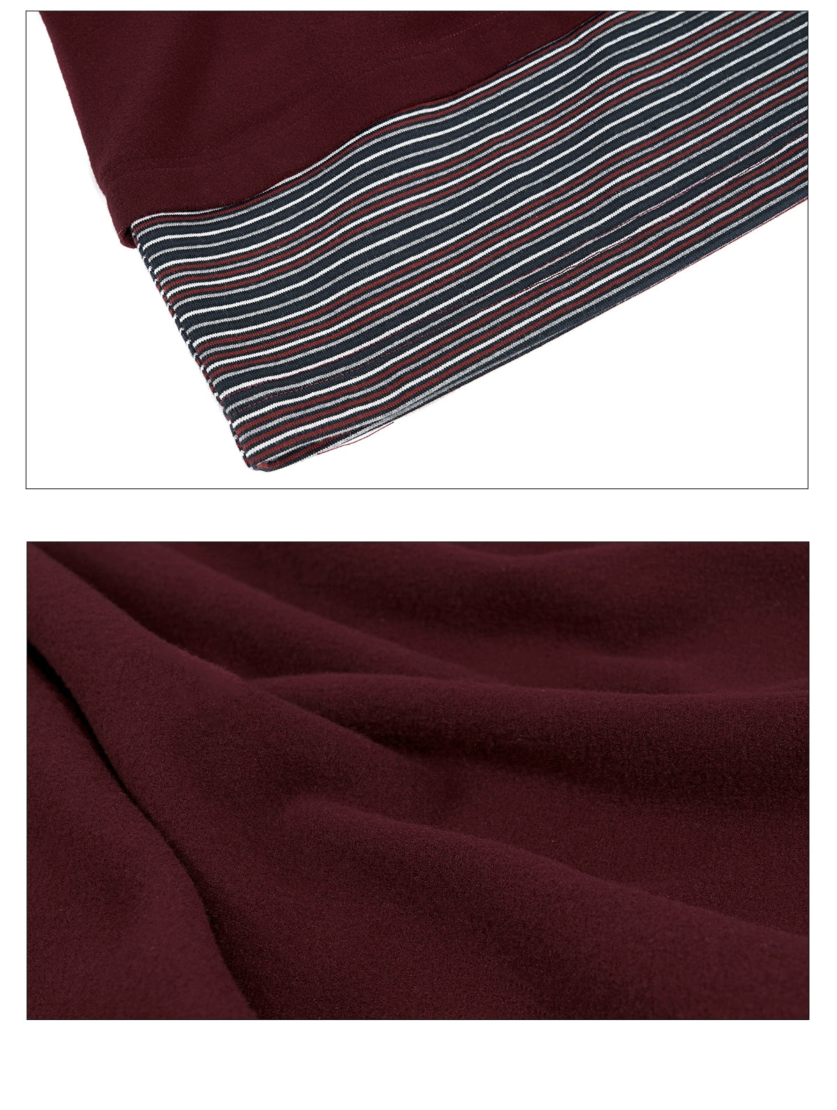 Monochrome Stripe Collar Knit Top