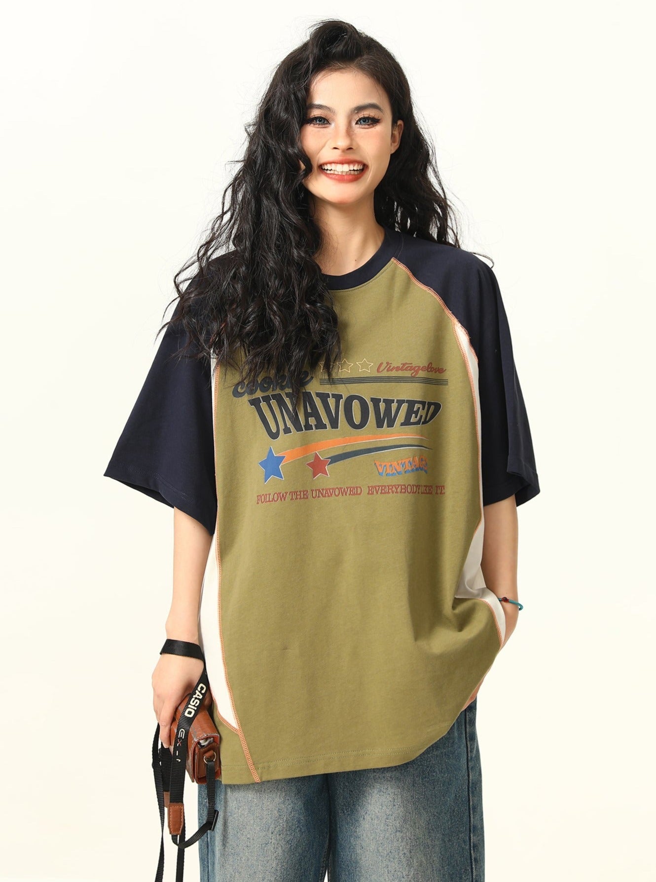 Camiseta Raglan de gran tamaño sin tener