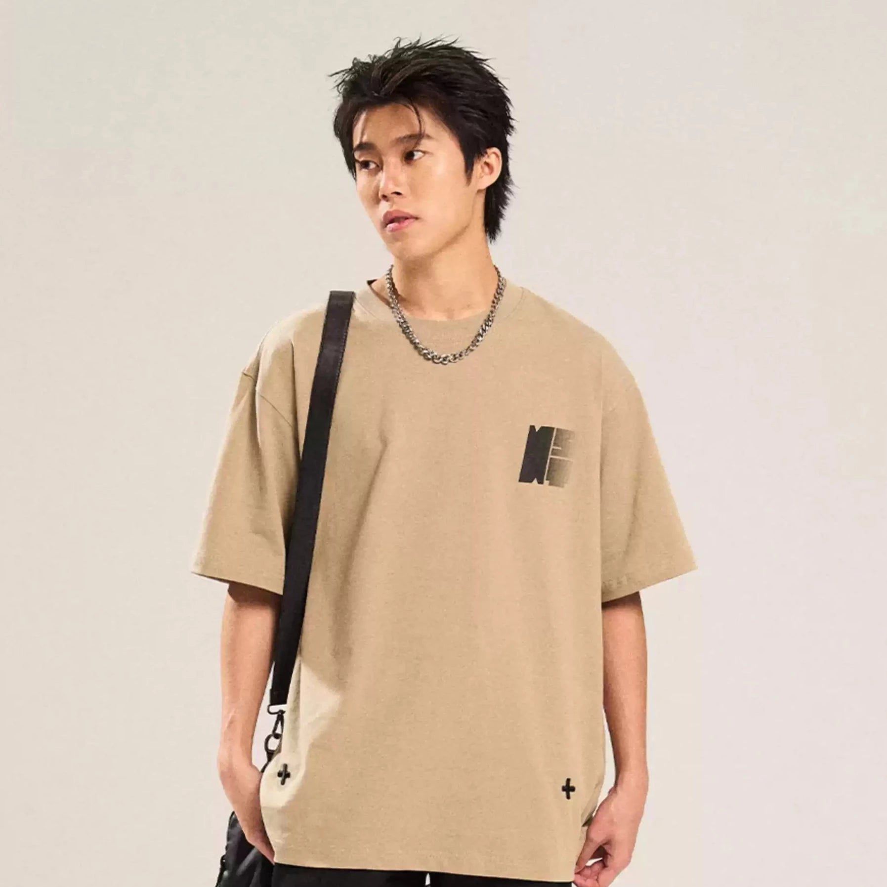 T-Shirt with Subtle Fade Logo - chiclara