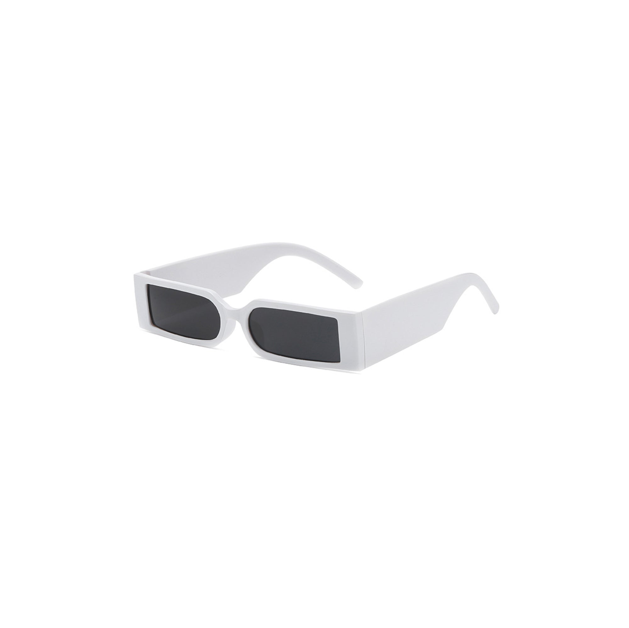 Chunky-Temple Narrow Rectangle Sunglasses - view 10