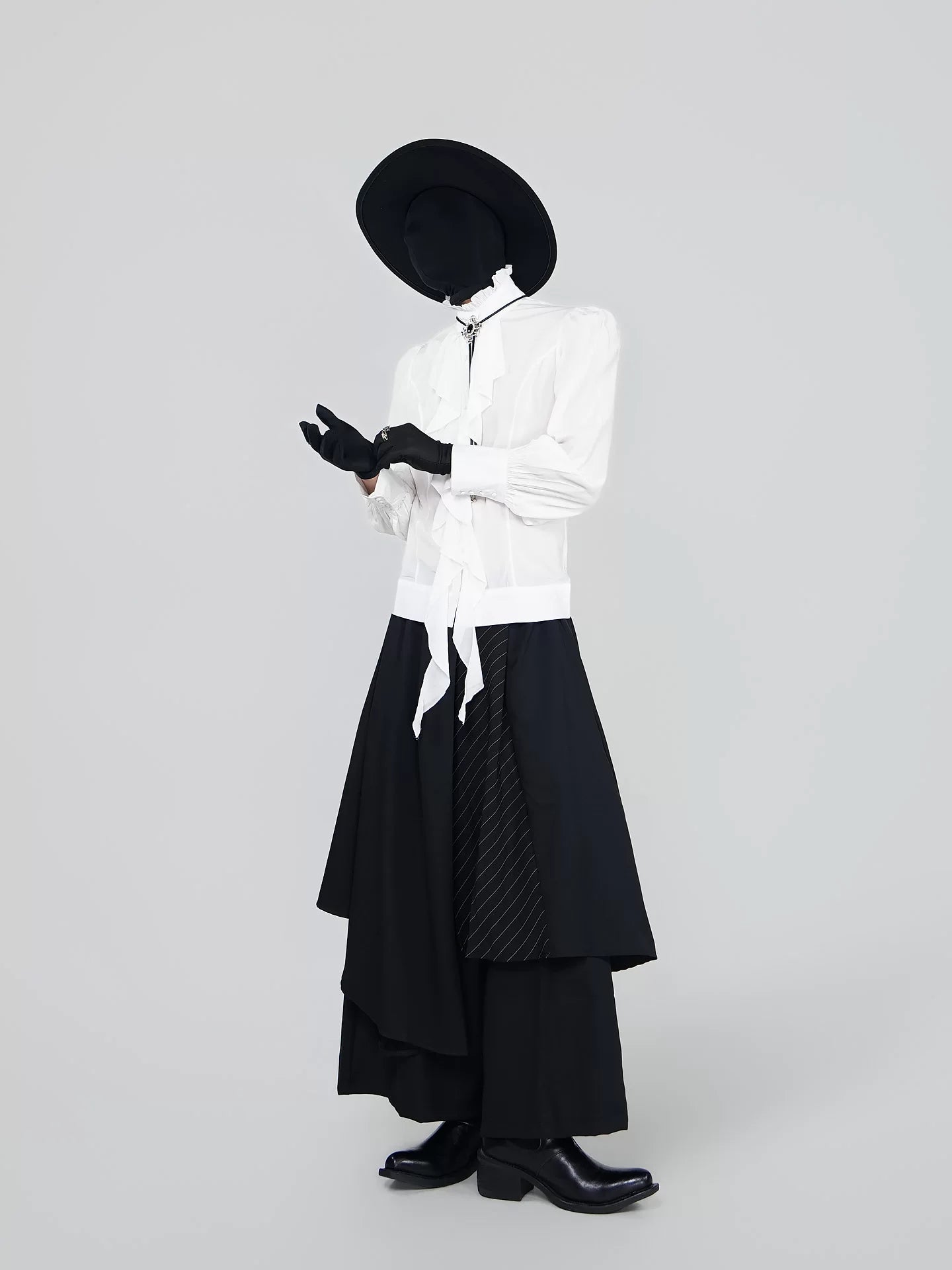 Reverie Noir Cravat Blouse Shirt