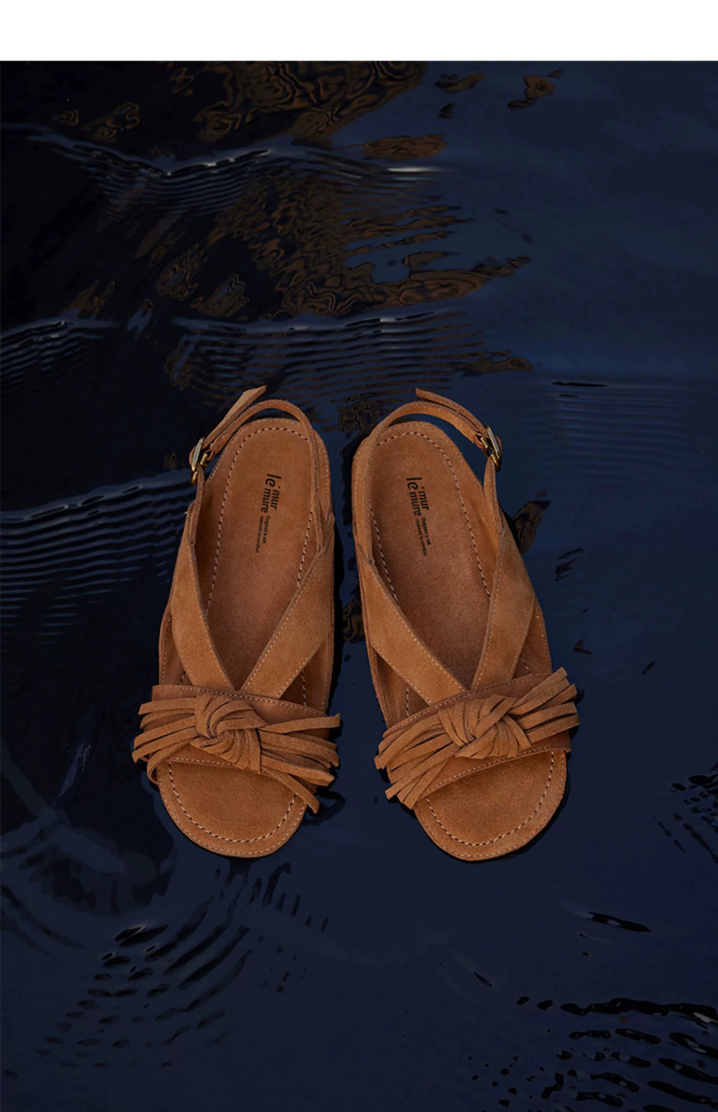 Colorful Suede Knotted Sandals