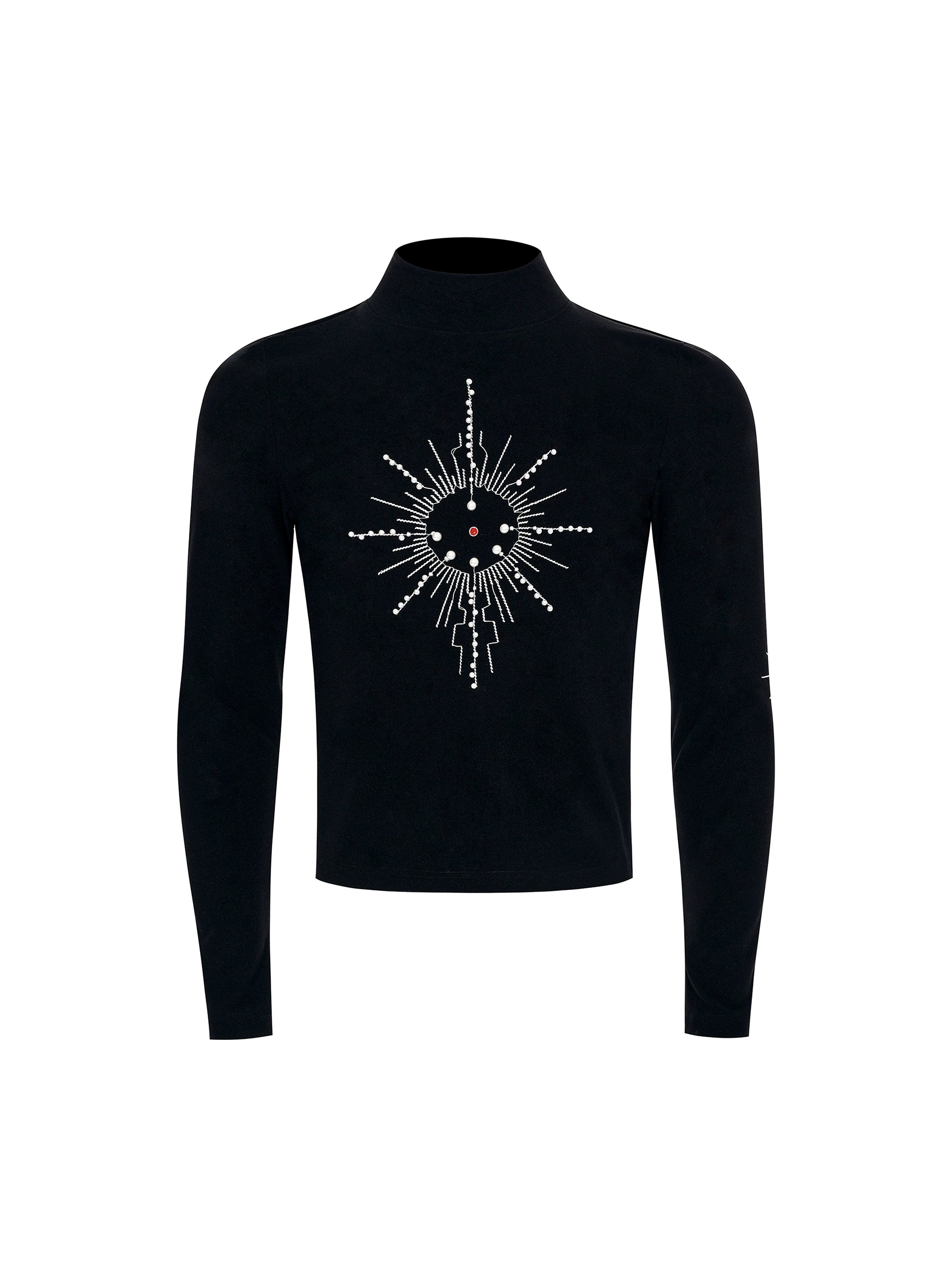 Solar Pulse Mock Neck Top