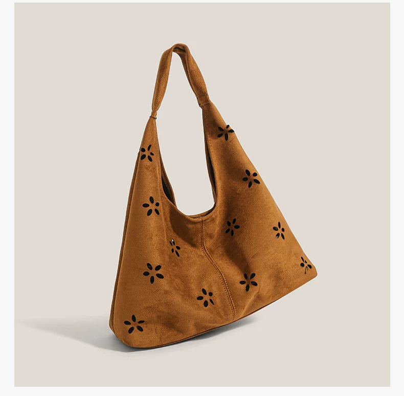 Daisy Cutout Hobo Tote