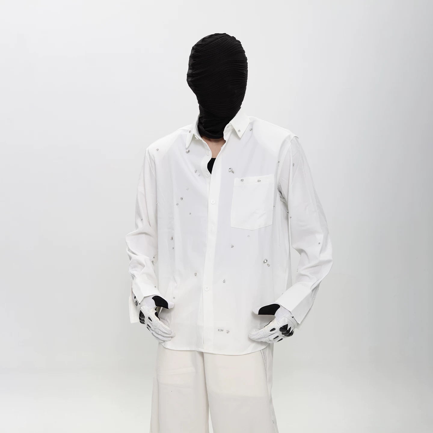 Stellar Drift Speckled Black Shirt
