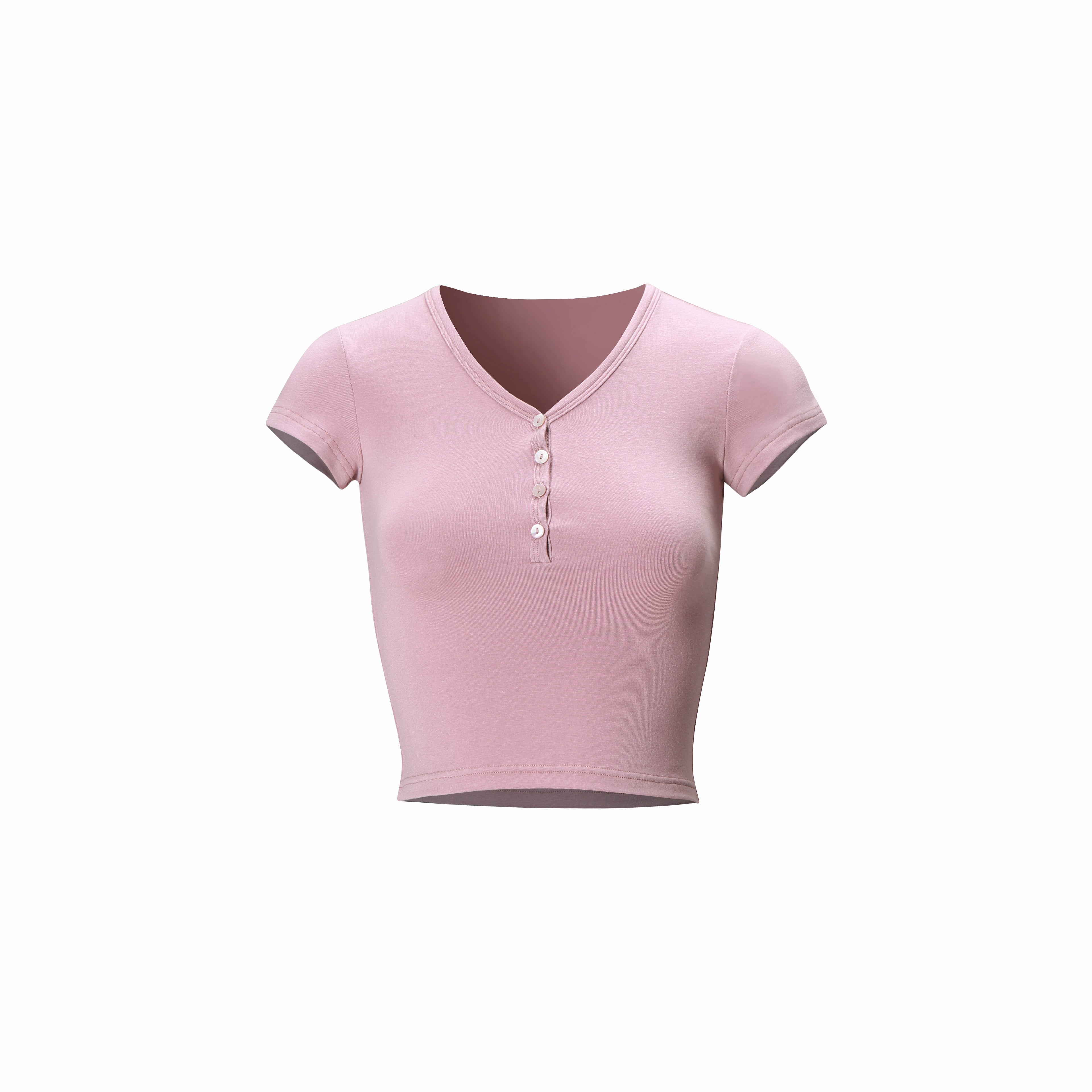 Schmale Schulter-T-Shirt mit kurzem Ärmel