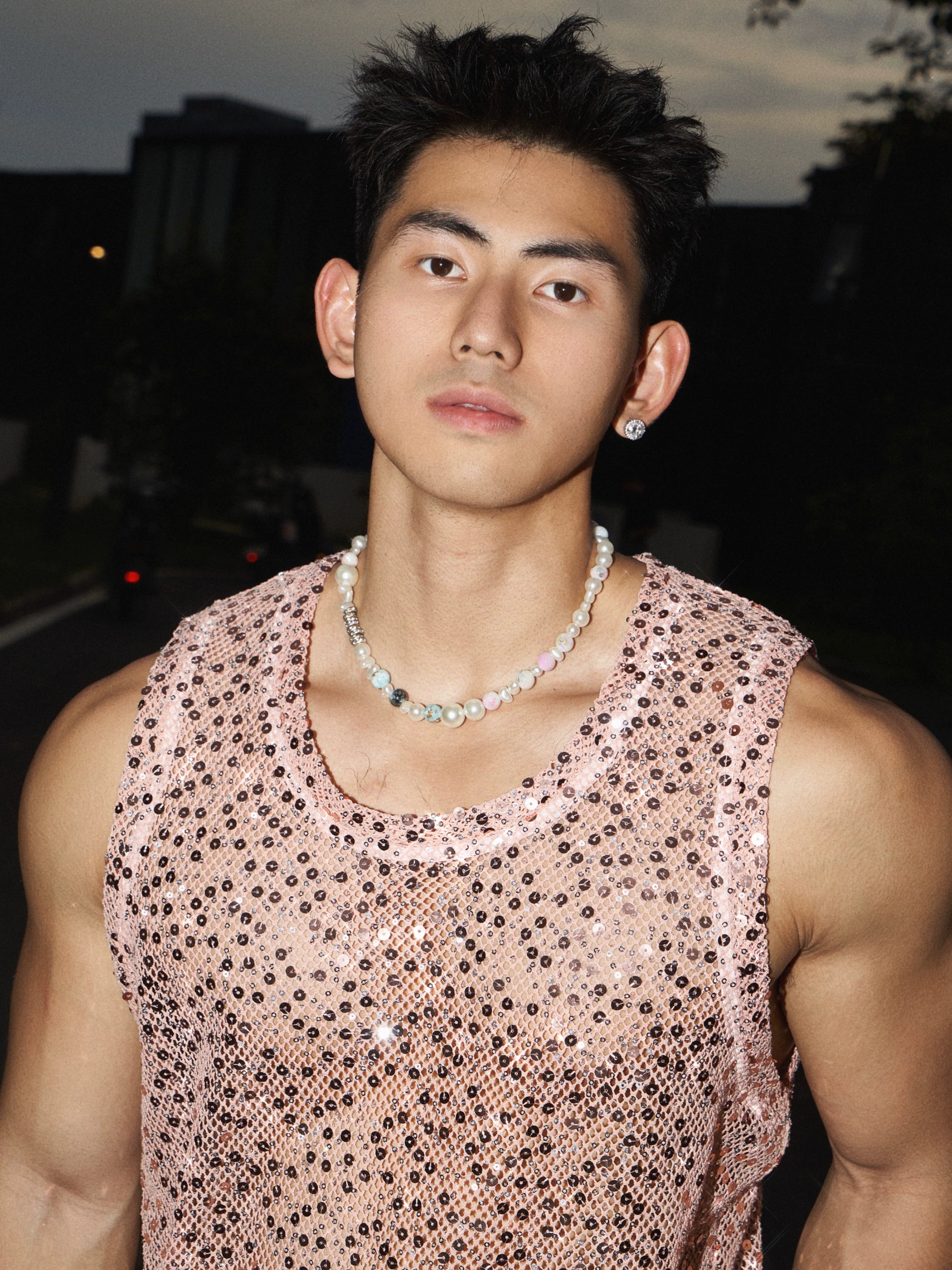 Sequin Athletic Tank Top
