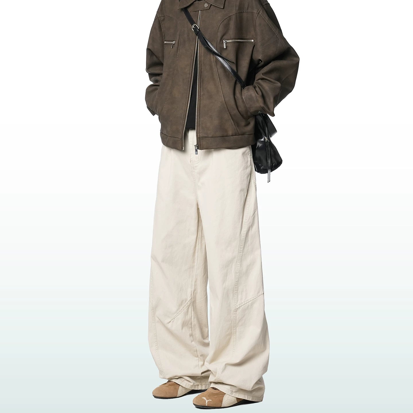 Sage Drift Wide Cargo Trousers