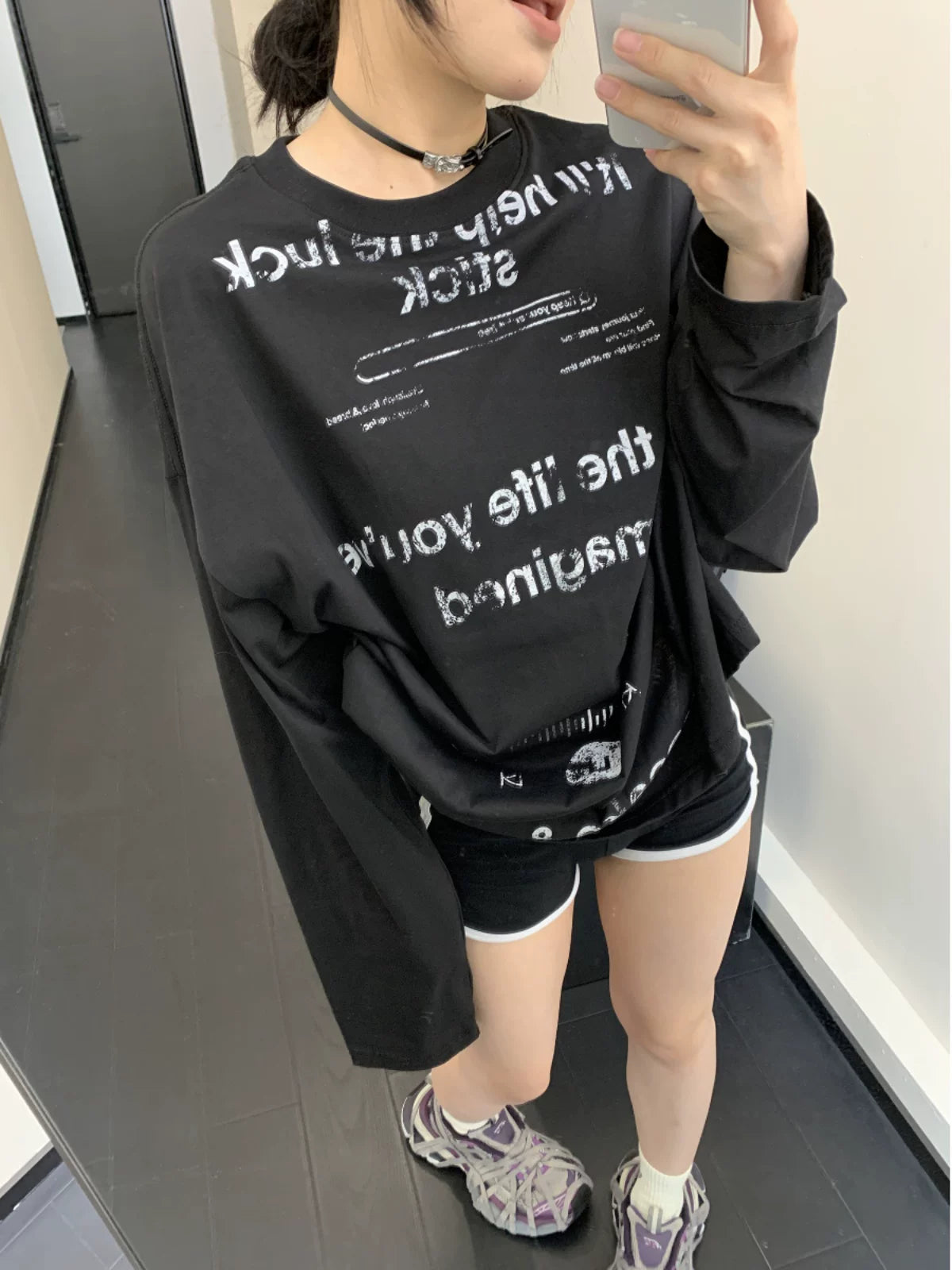 Static Echo Script Long Tee