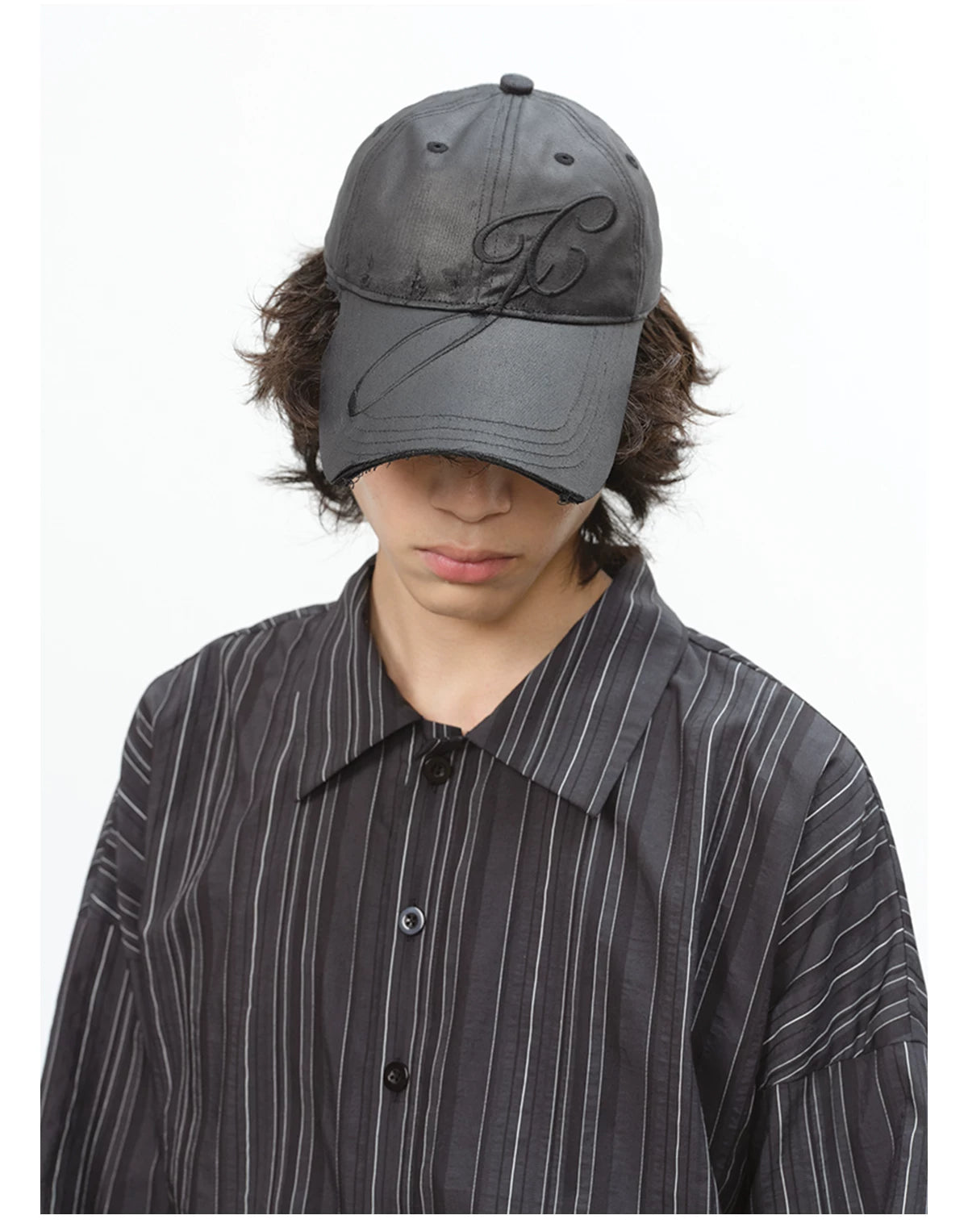 Textured Vertical-Stripe Button Shirt