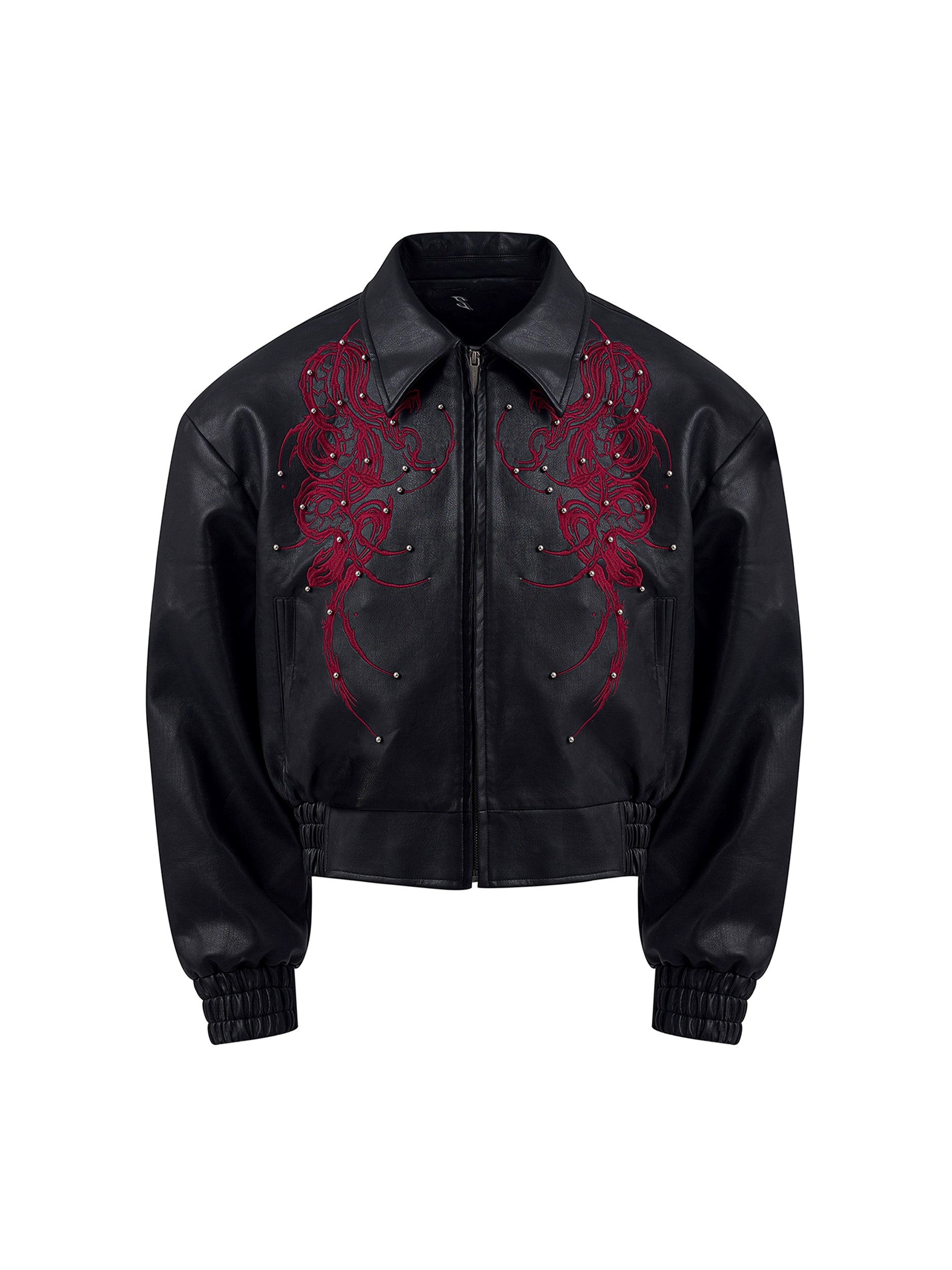 Black Graphic Bomber Jacket
