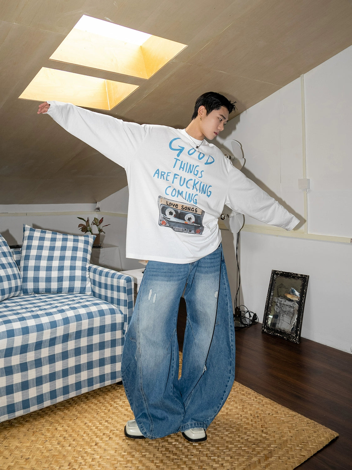 Denim Horizon Ultra-Wide Jeans