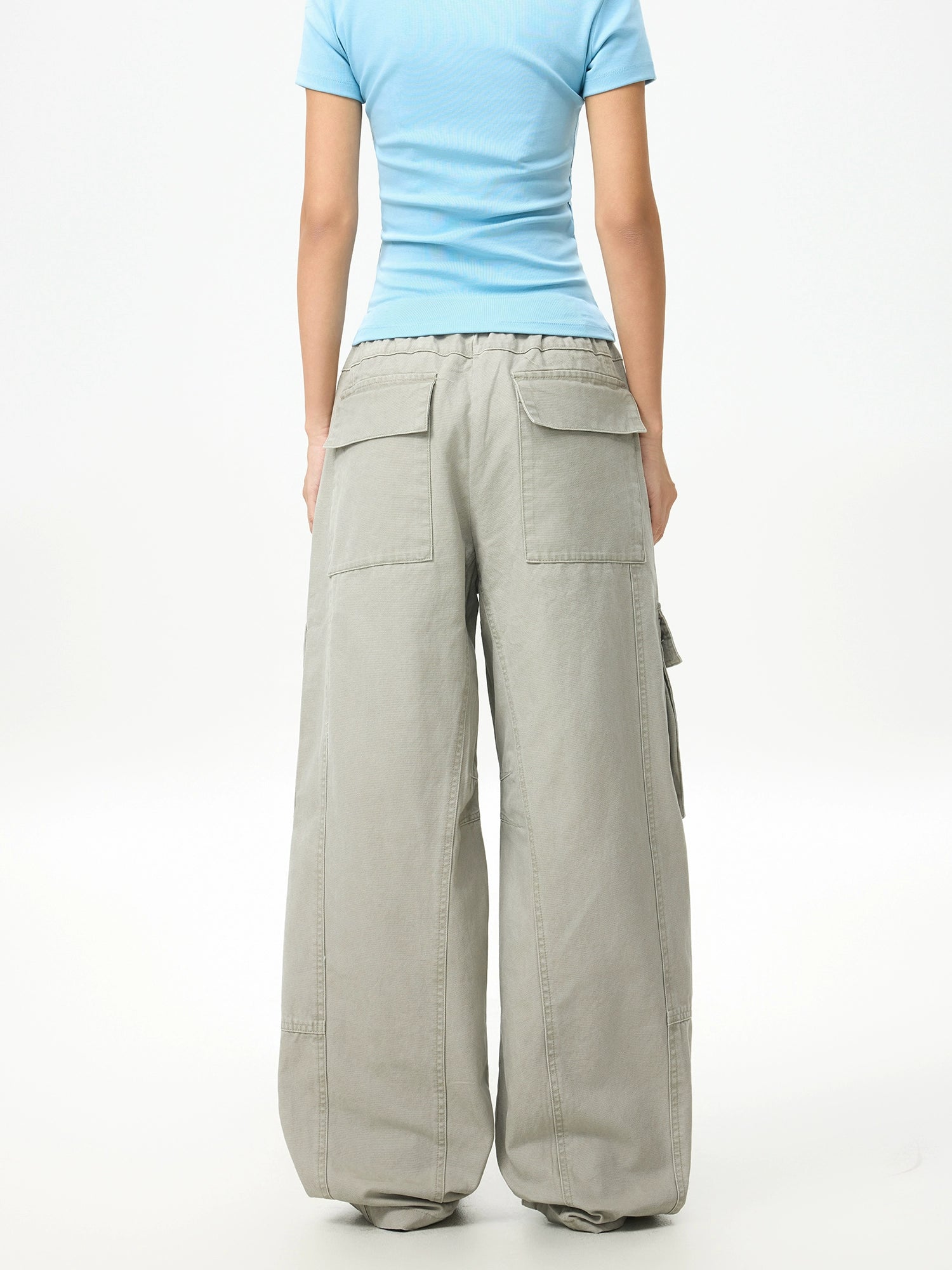 Driftwood Wide-Leg Cargo Pants