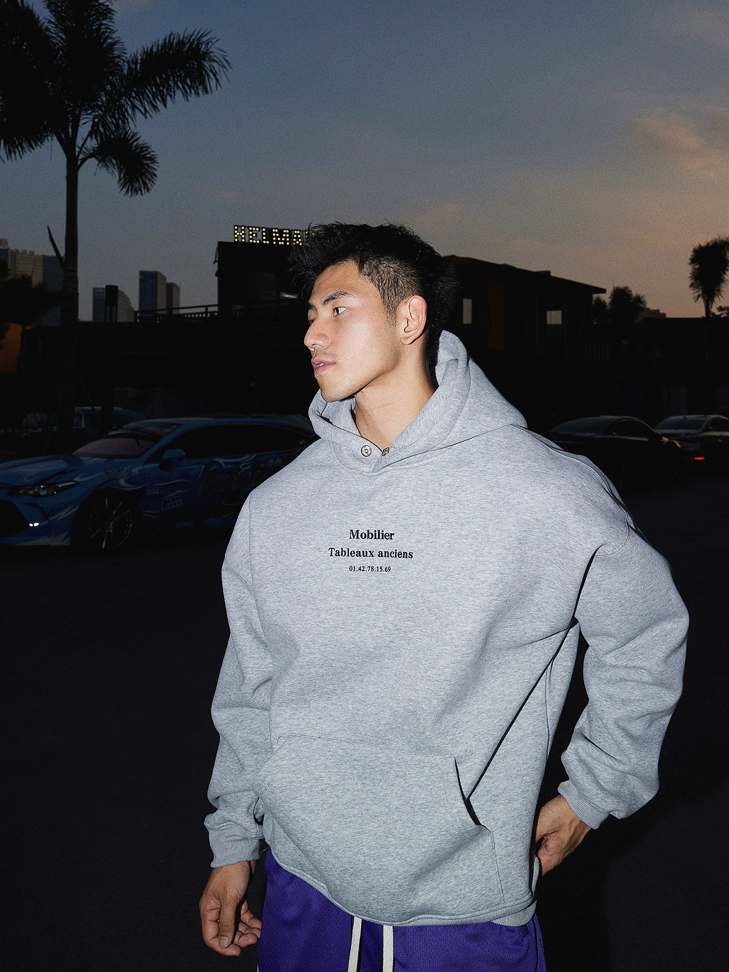 Simple Text Beige Hoodie Sweatshirt
