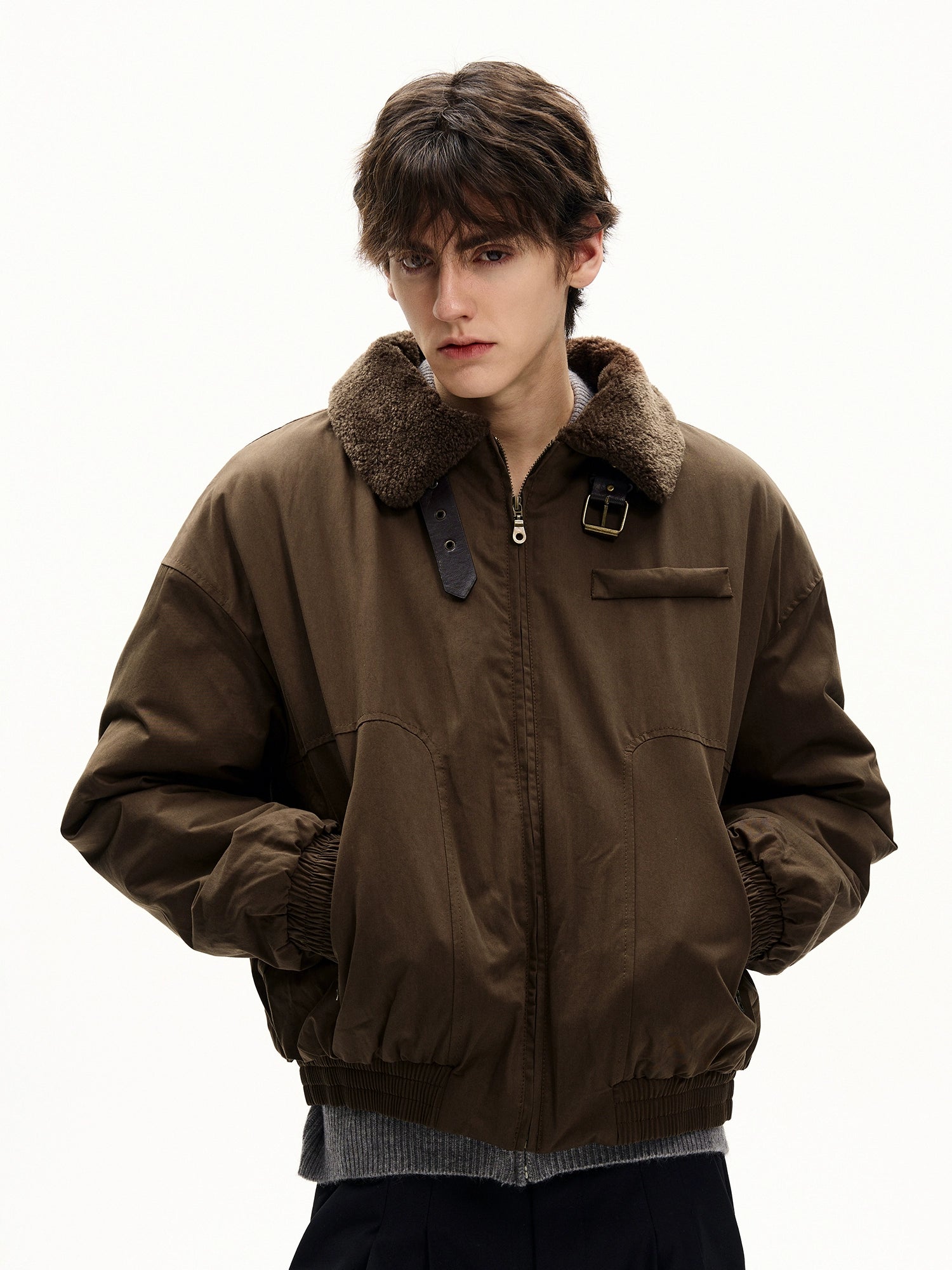 Timber Aviator Sherpa Collar Jacket