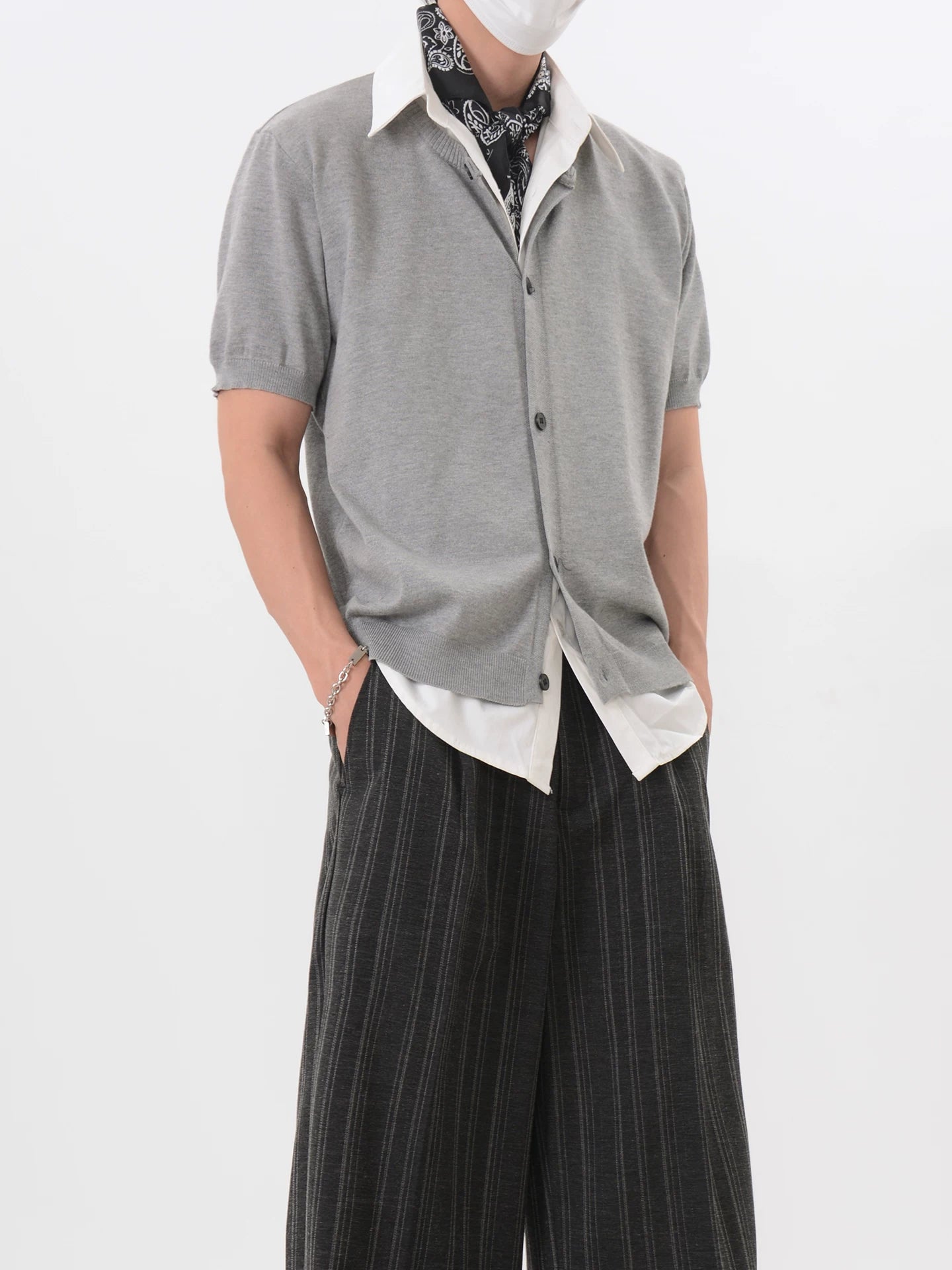 Faux Layered Knit Cardigan