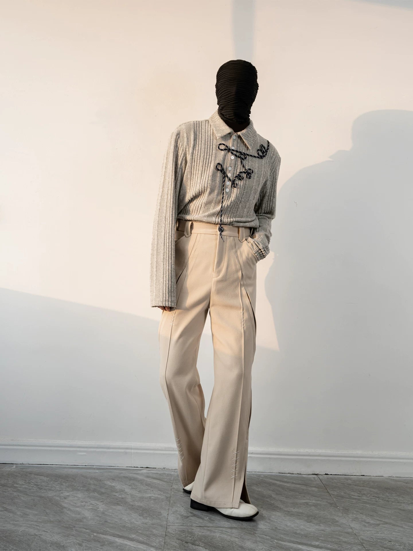 Twilight Script Ribbed Knit Overshirt