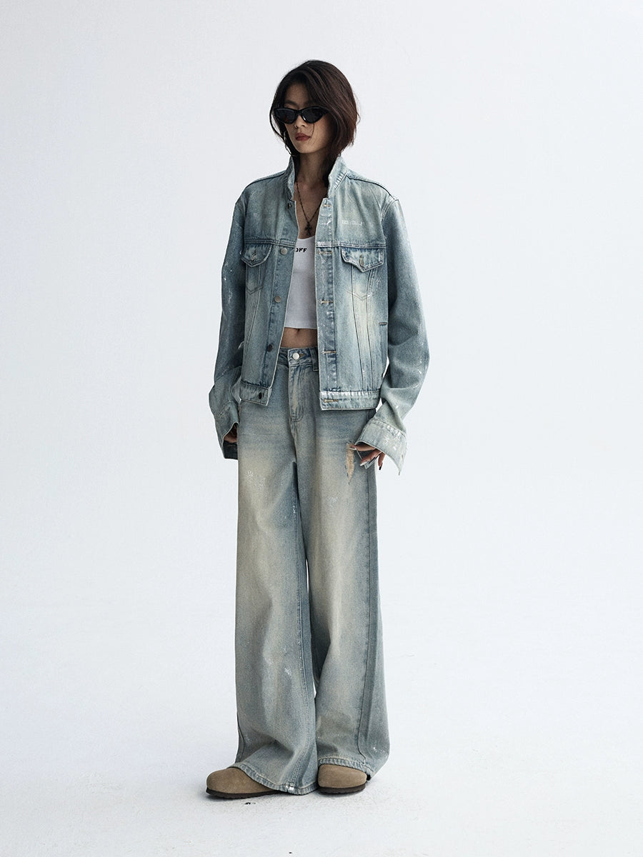 Tide‑Worn Wide‑Leg Jeans