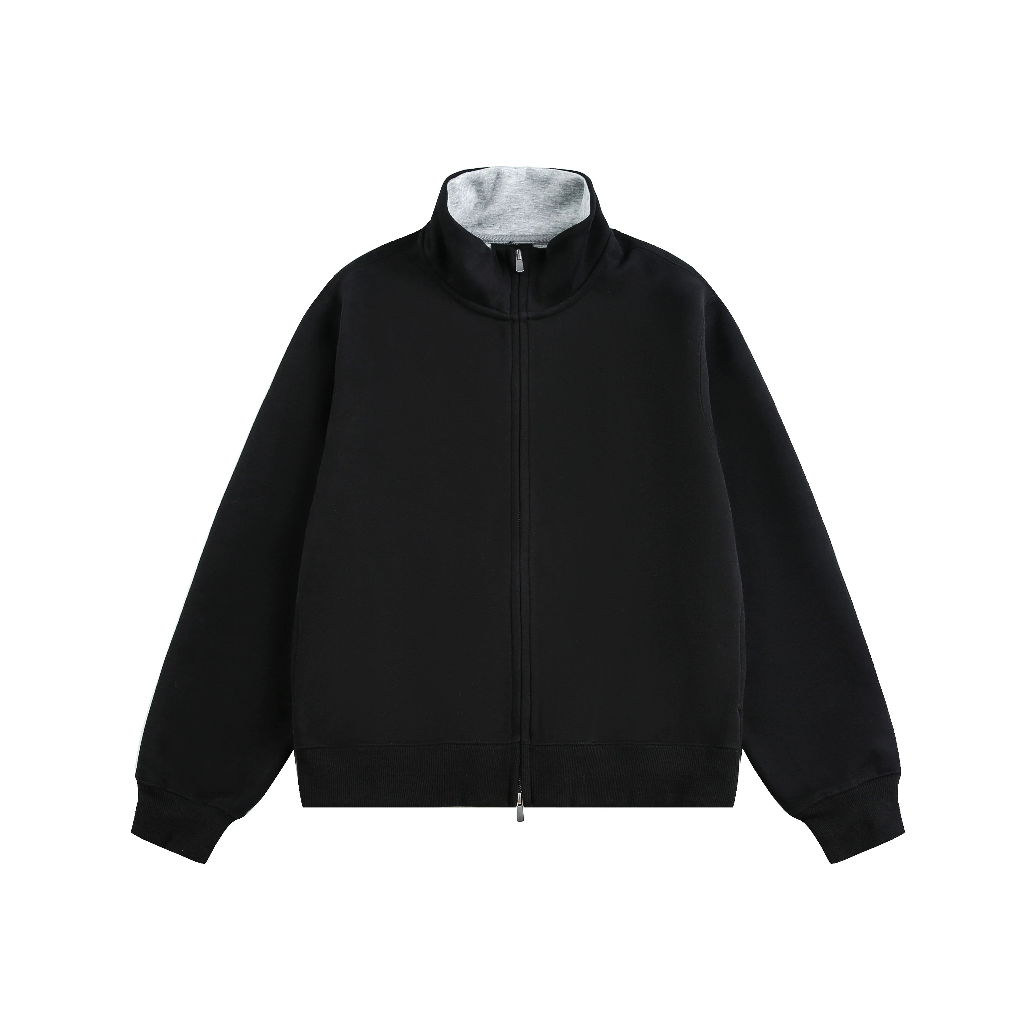 Dual-Tone Varsity Zip Hoodie