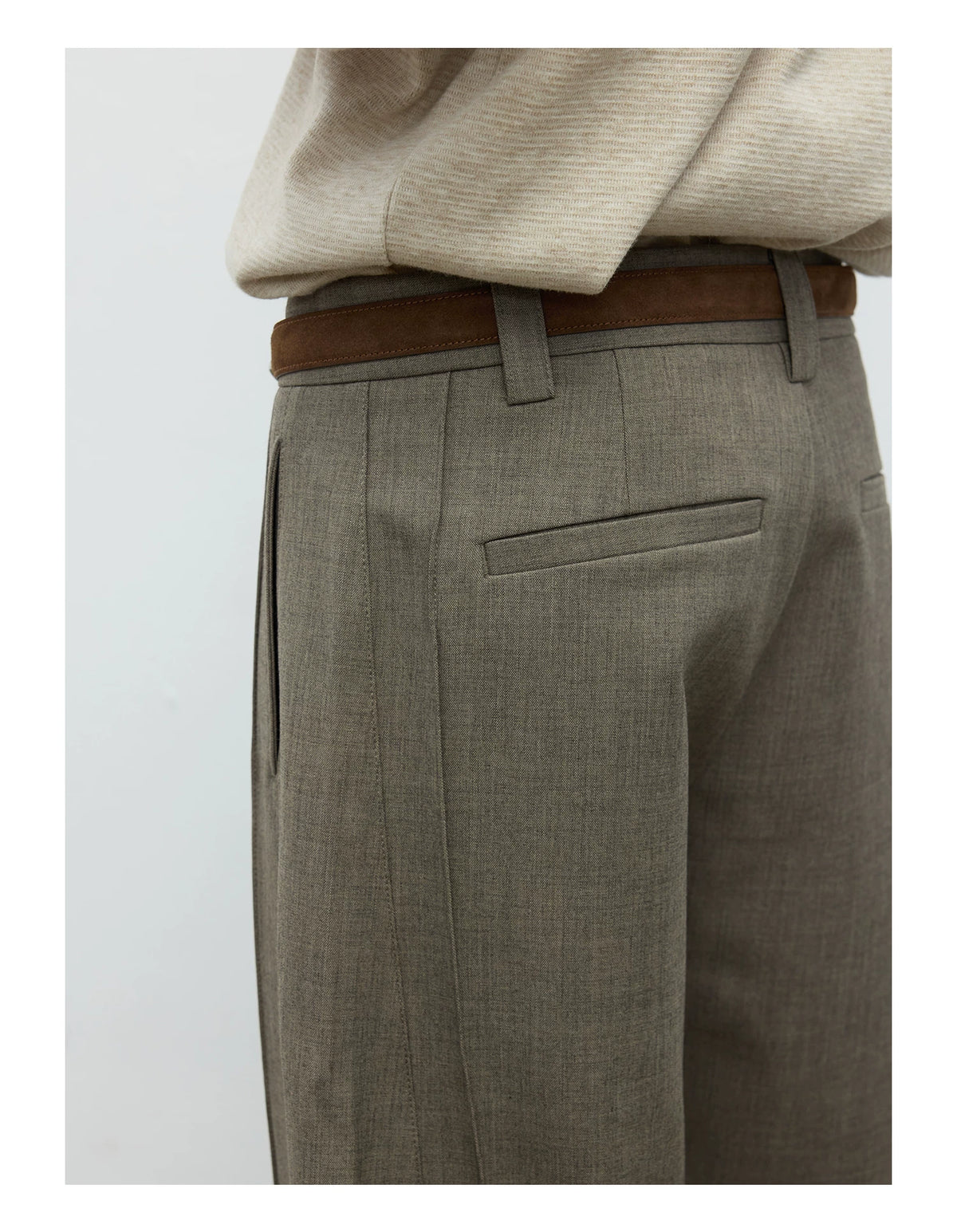Dorian Pleated Wide-Leg Tailored Trousers