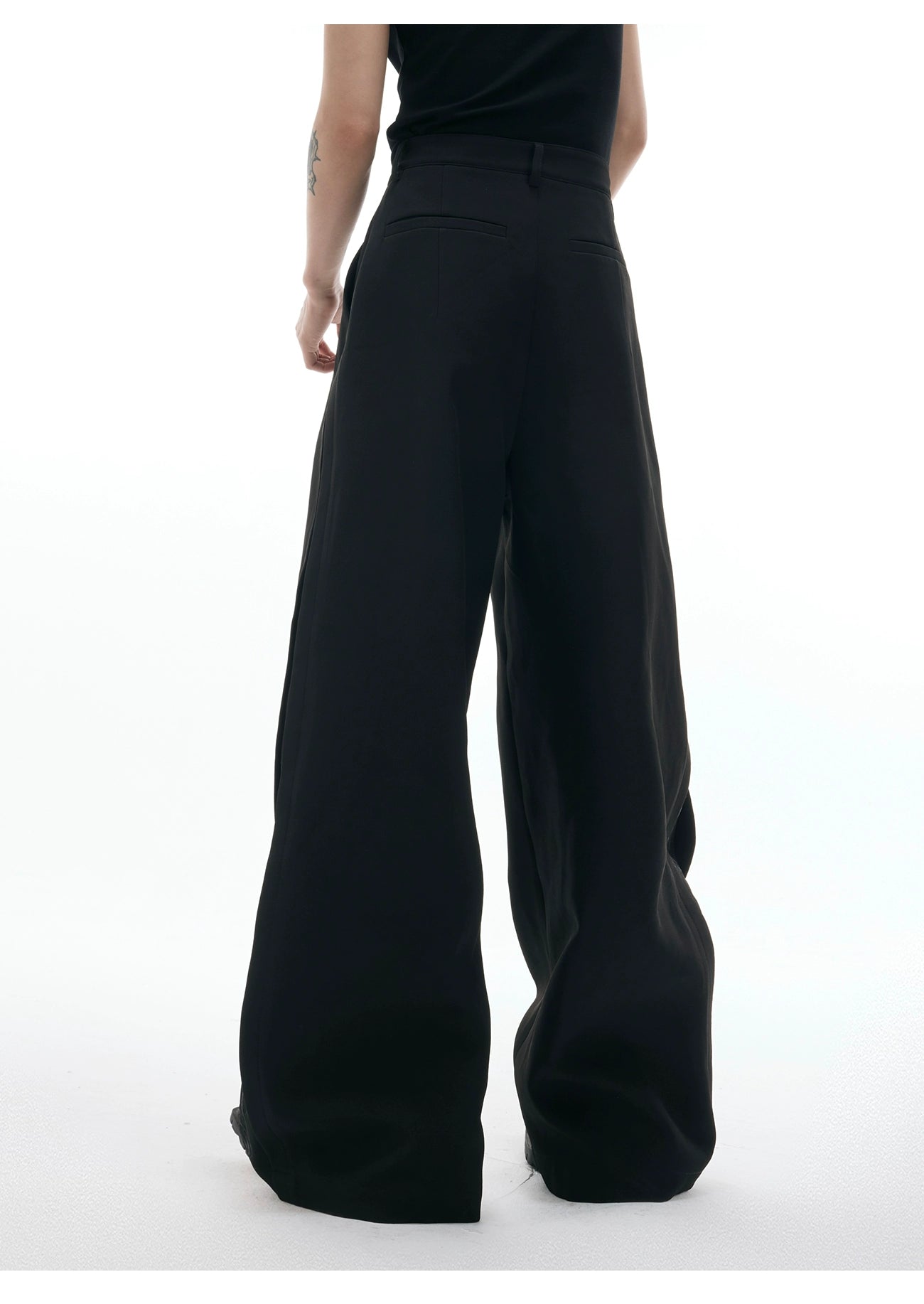 White Wide Leg Loose Cargo Pants