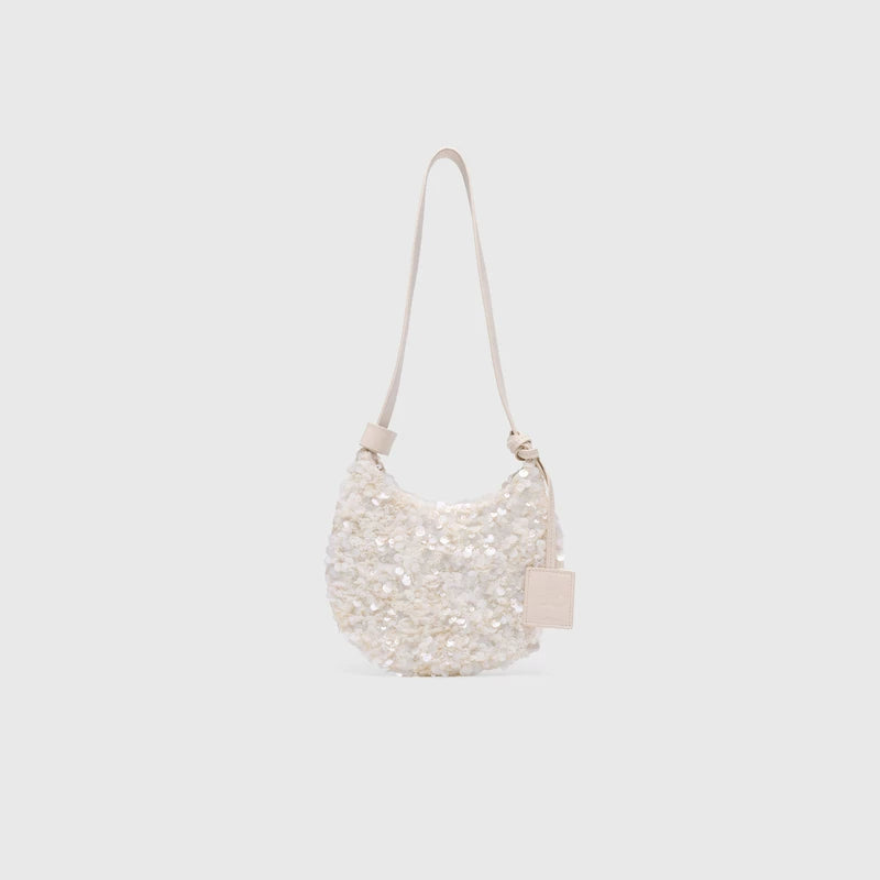 Iridescent Sequin Crescent Shoulder Bag - view 6
