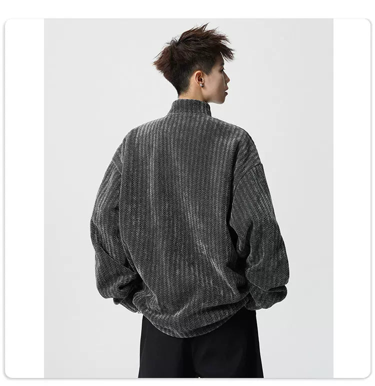 Pixel Weave Half-Zip Pullover