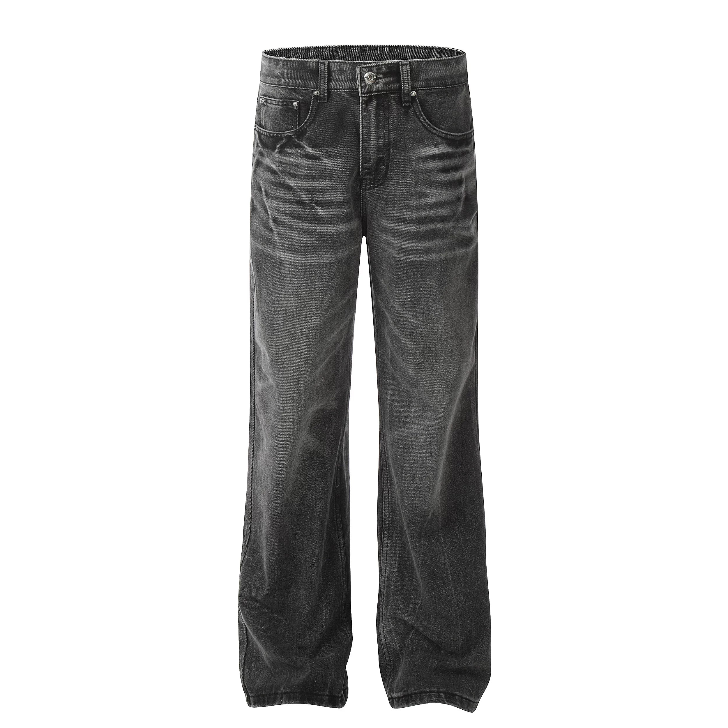 Smoke Wash Graffiti Jeans