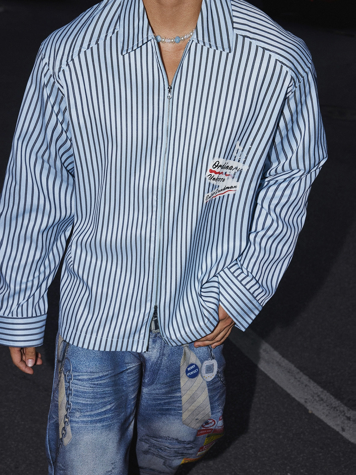 Midnight Rebel Pinstripe Shirt