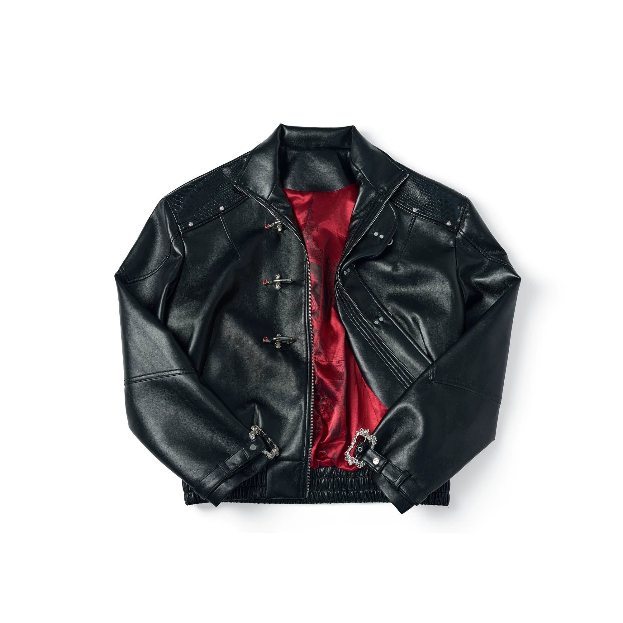 Crimson Relic Buckle Rider Jacket
