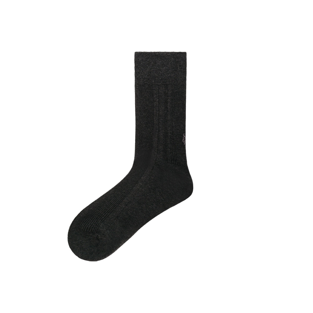 Ribbed Structured Crew Socks
