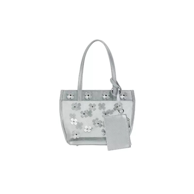 Floral Mesh Mini Tote with Card Pouch - view 4