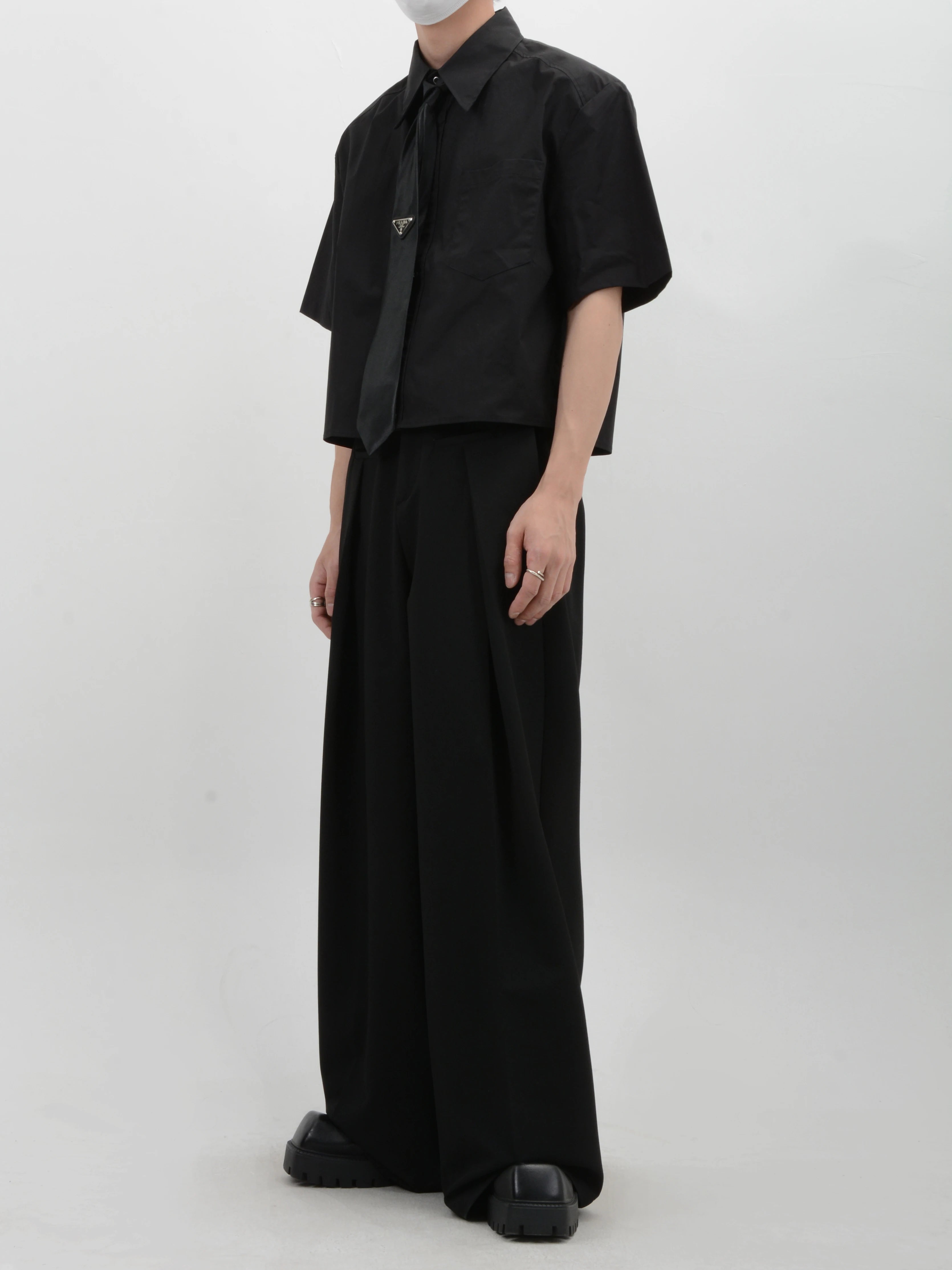 Inkline Boxy Crop Shirt