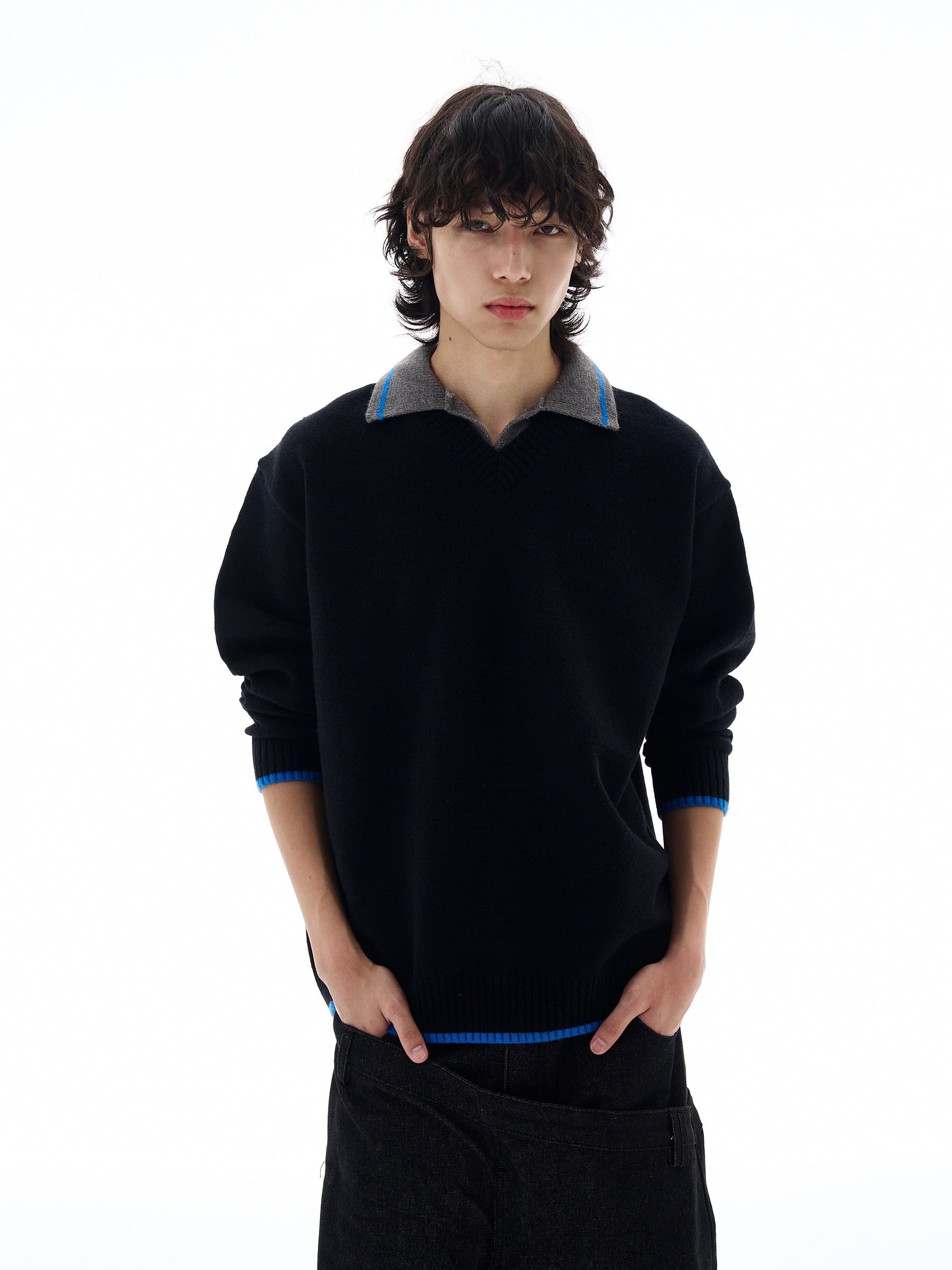 Midnight Edge Collar Sweater