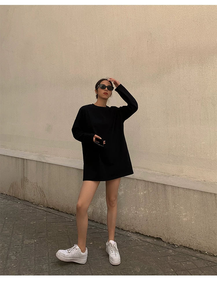 Moonlit Stroll Oversized Sweatshirt Dress