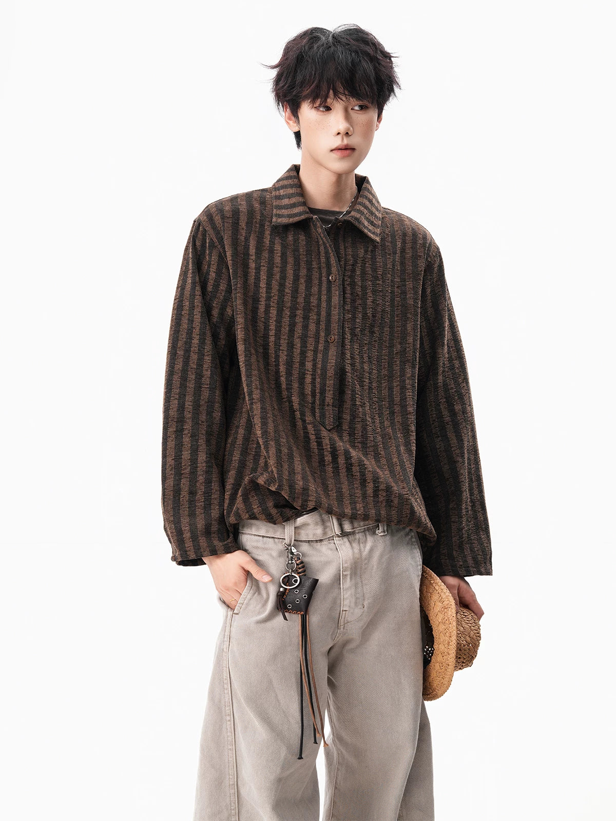 Hazel Loom Textured Stripe Shirt