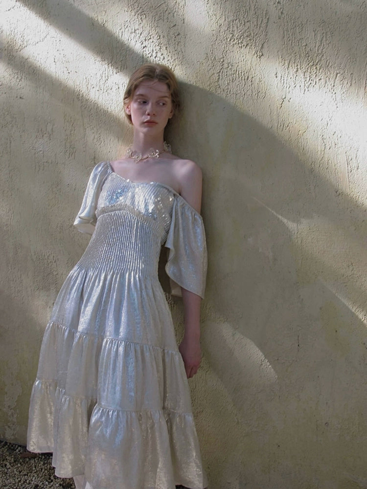 Soft Glossy Tiered Dress