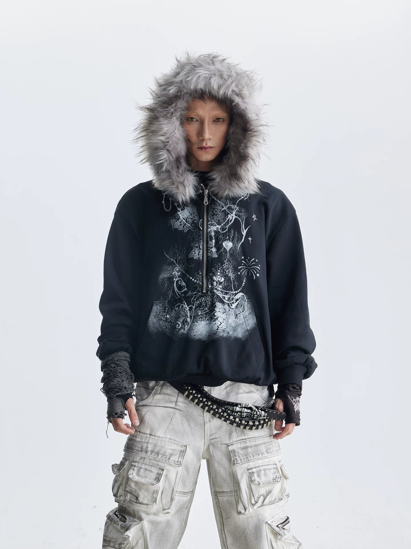 Frostgrave Dreamscape Fur‑Trim Hoodie