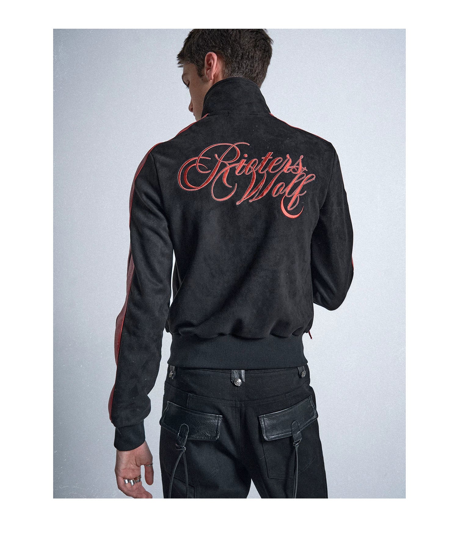 Rude Wolf Bloodstripe Embroidered Track Jacket