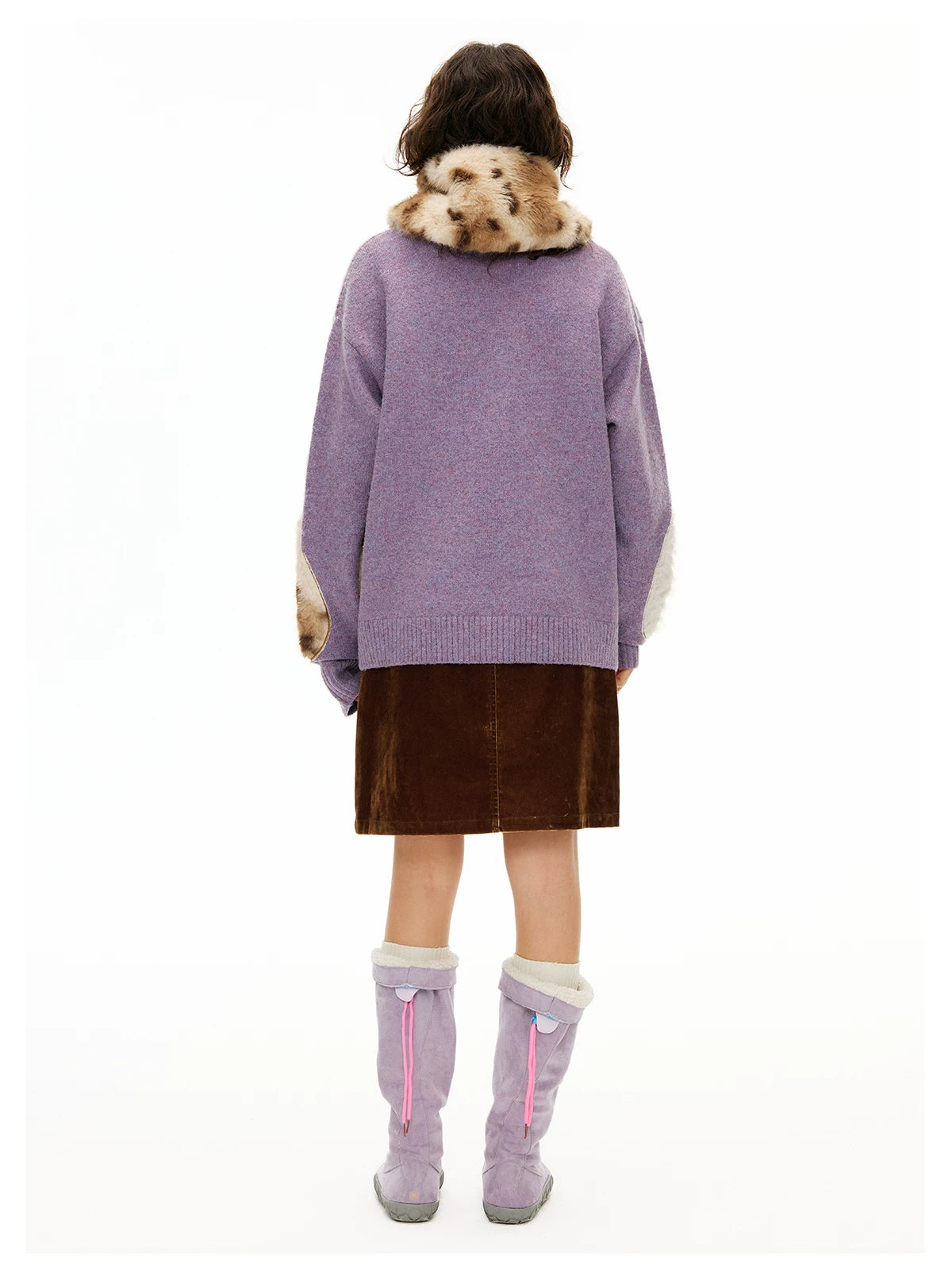 Velvet Purrmates Fuzzy Cat Cardigan