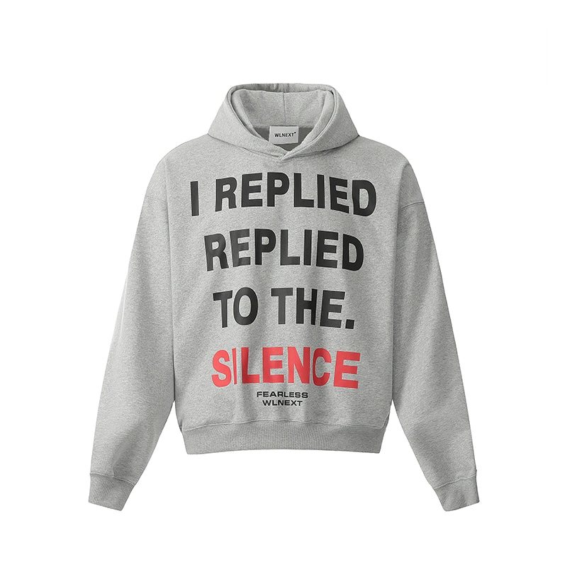 Silence Statement Graphic Hoodie