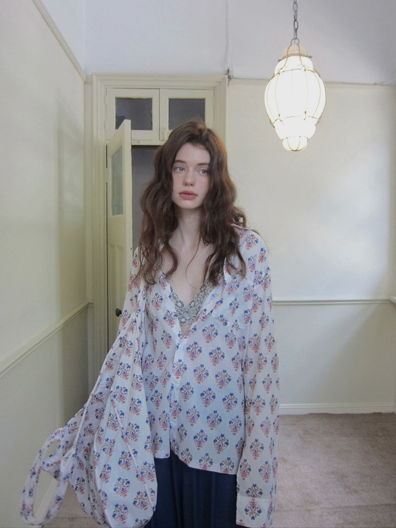 Embroidered Sheer Kimono Cardigan