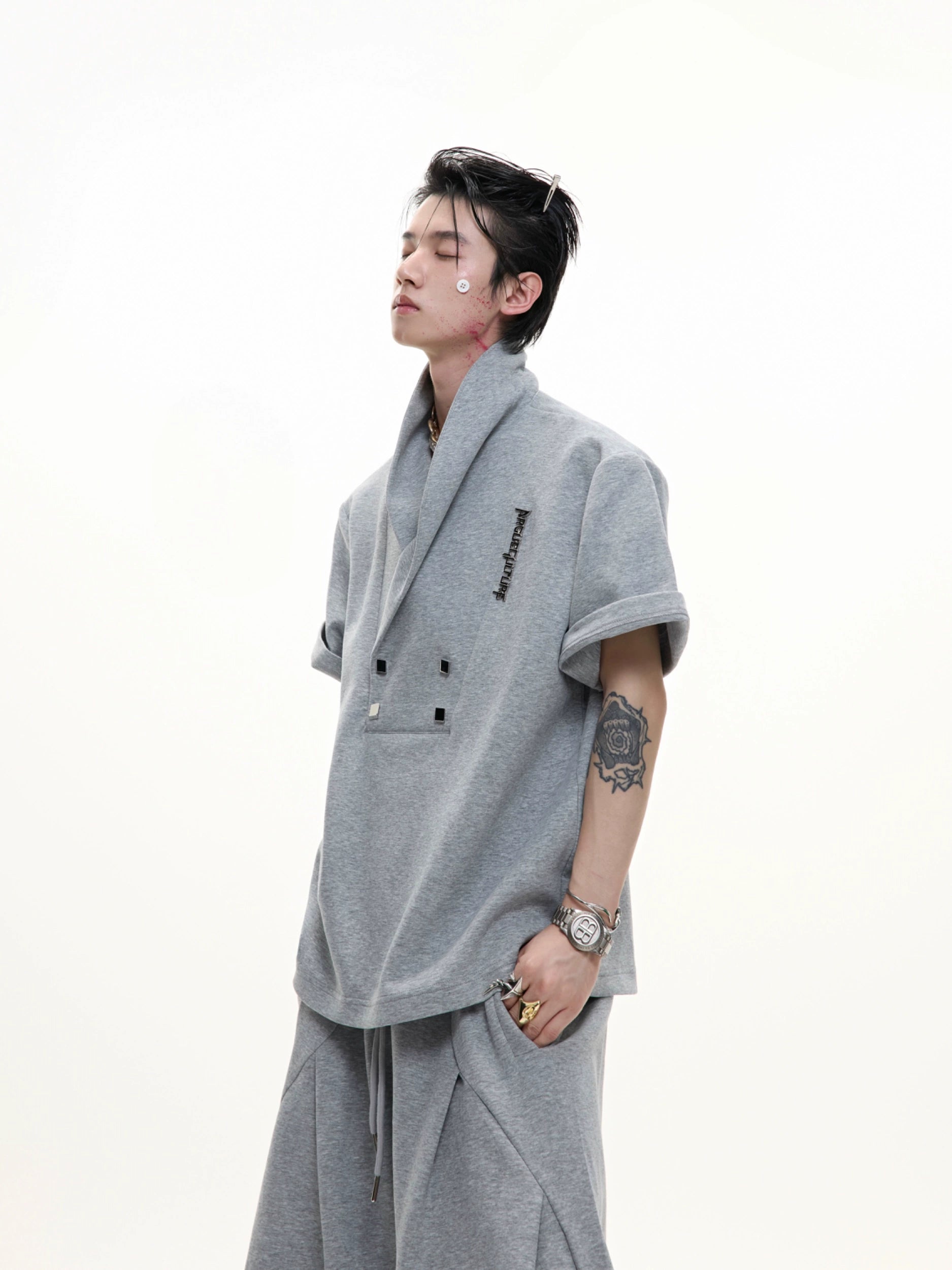 Metal Embellished Sports Suit