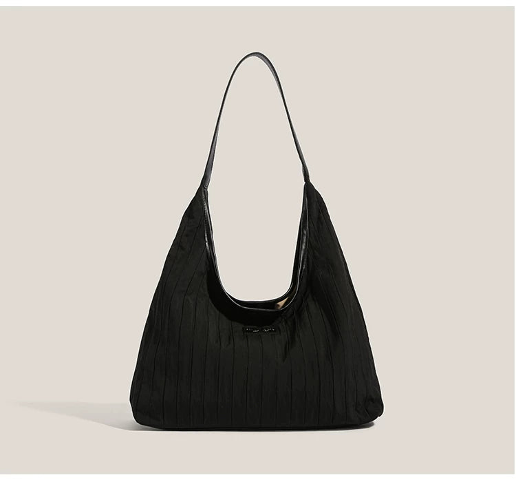 Vanilla Cloud Pleated Hobo Bag