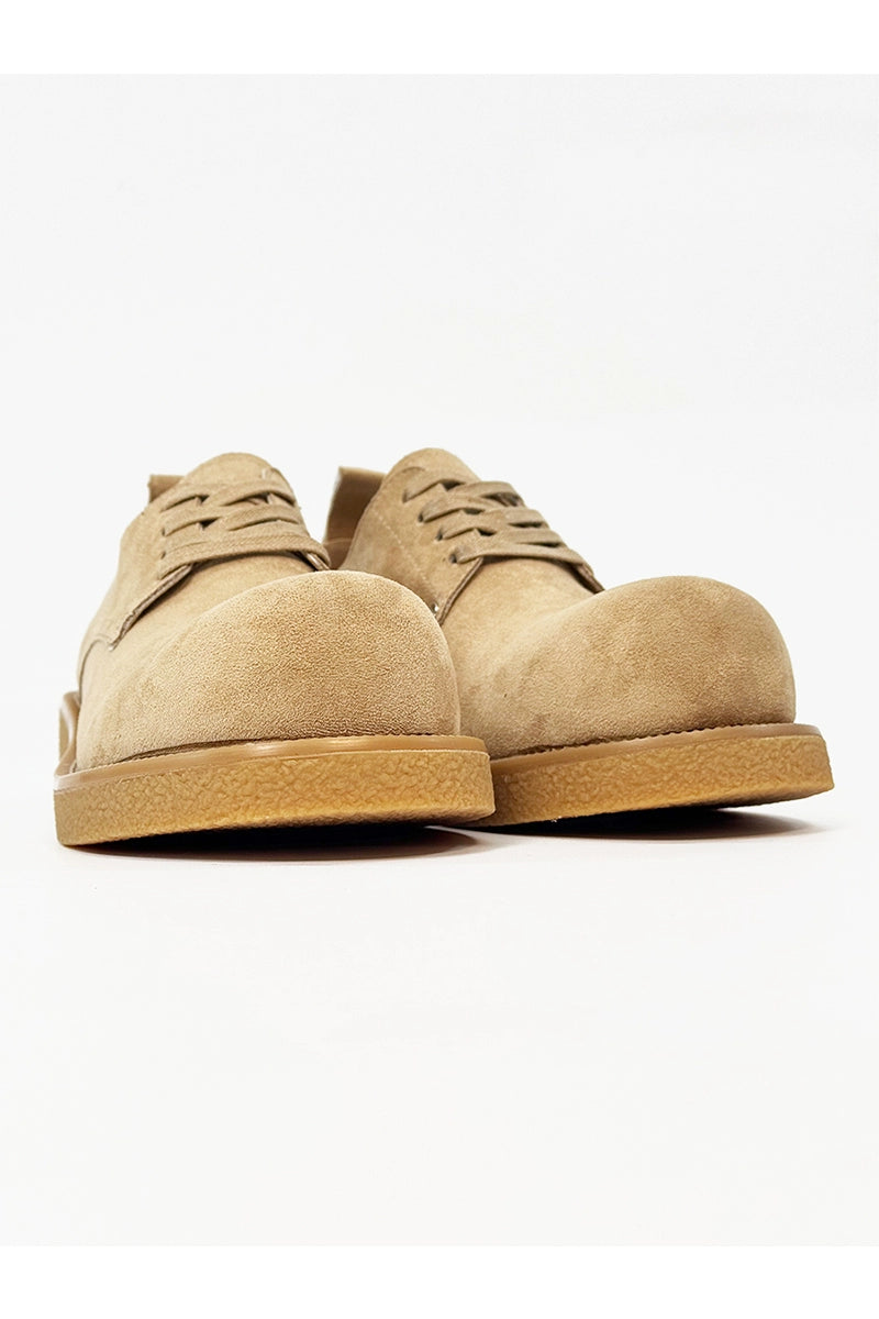 Modern Chunky Suede Platform Derbies