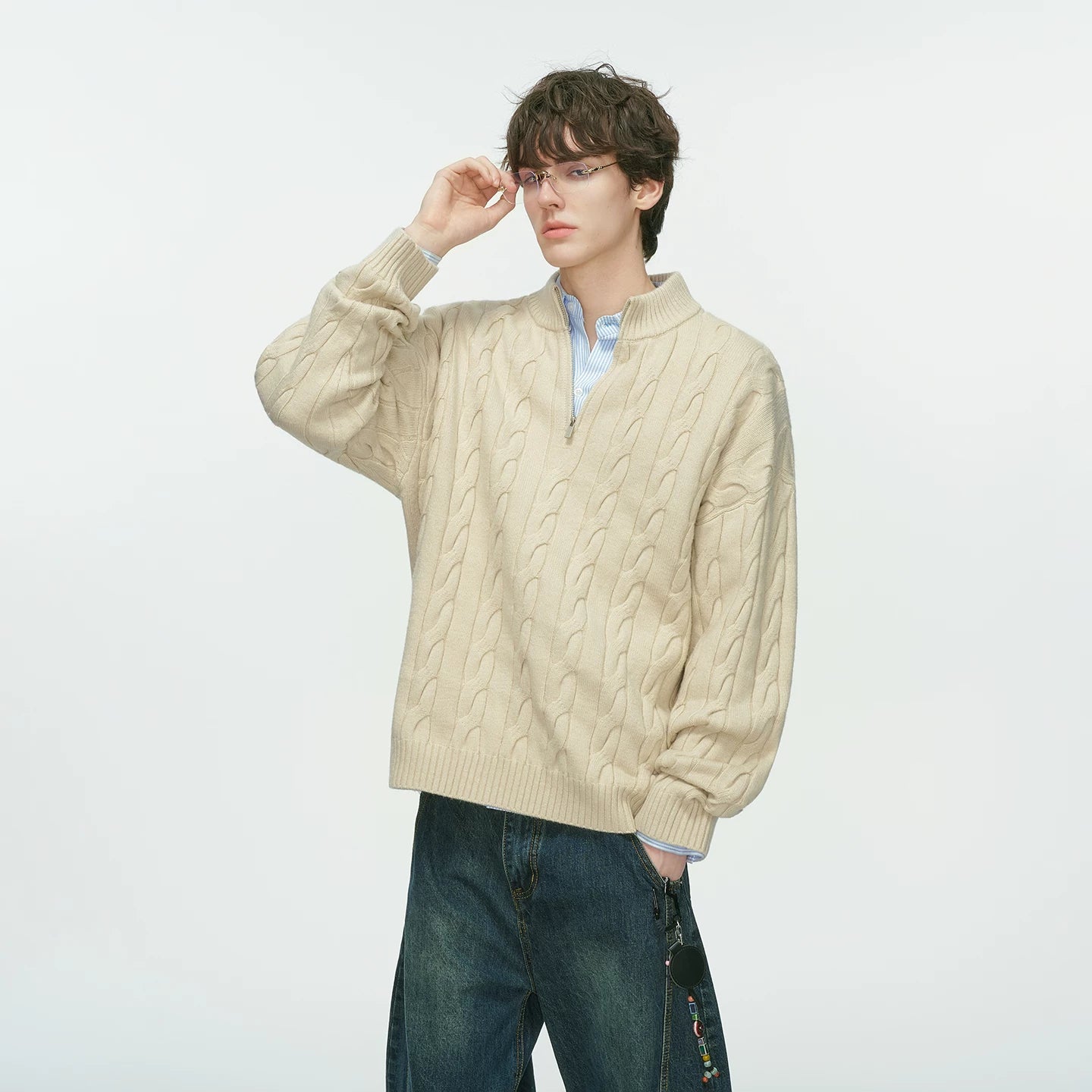Sandline Cable Half‑Zip Sweater