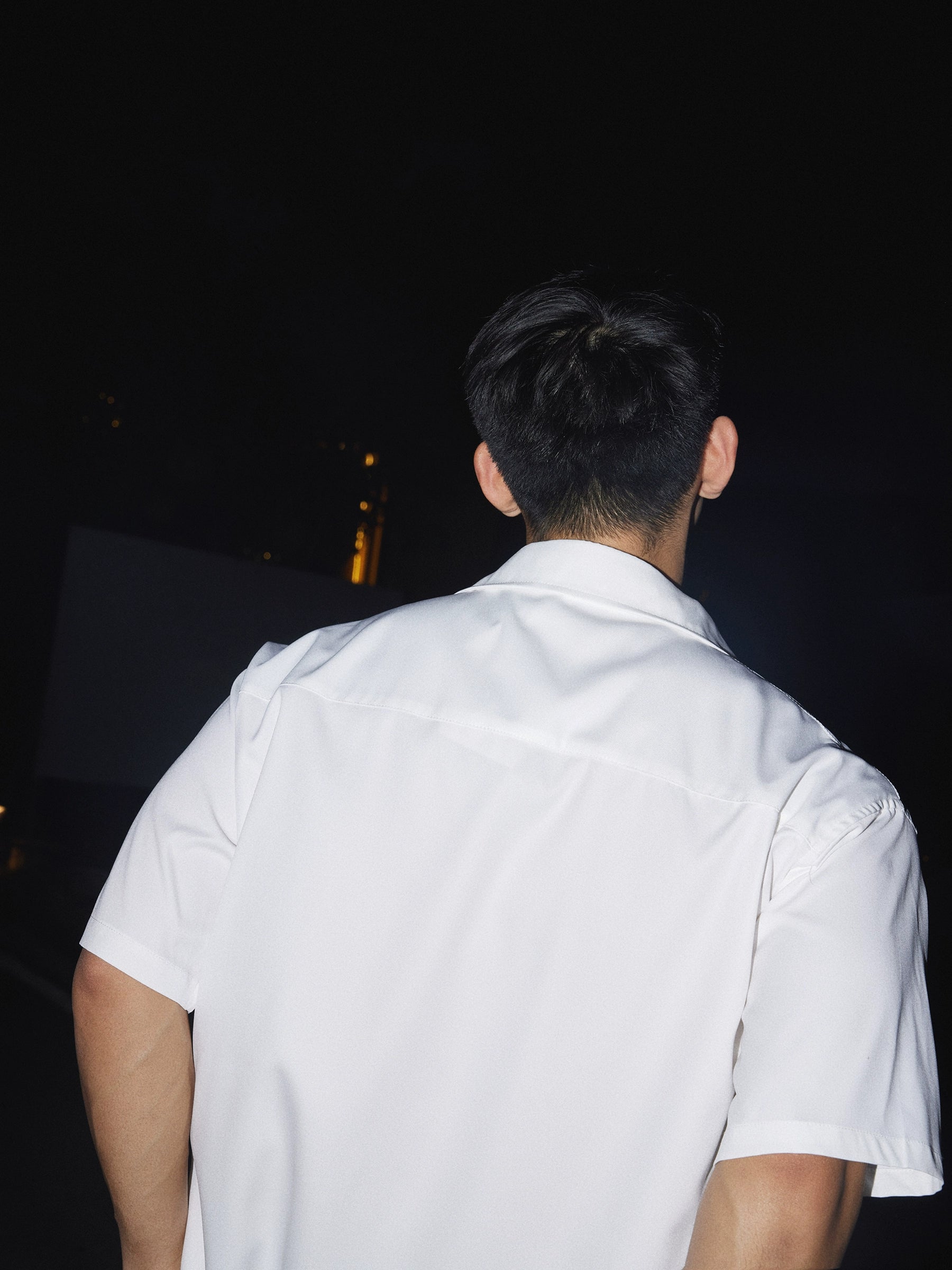 White Doodle Embroidered Casual Shirt
